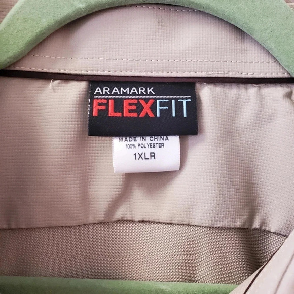 ARAMARK | Vestis FlexFit Short Sleeve Work Shirt in Tan sz XL - Picture 7 of 10